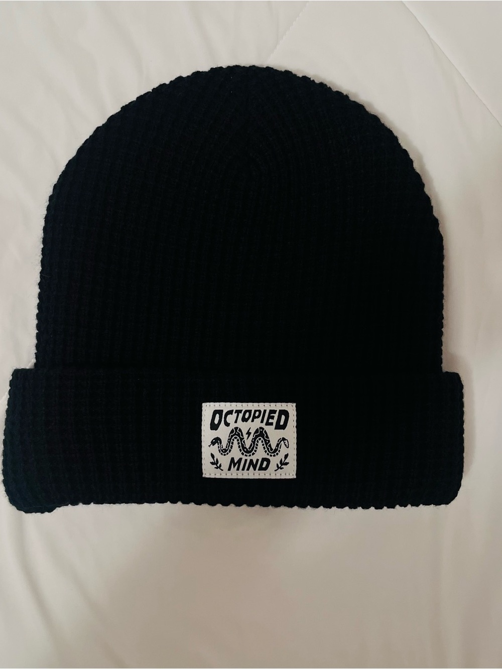 Octopied Mind Black Knit Beanie